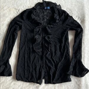 Thyme Maternity Black Women's Lace Top Size Small